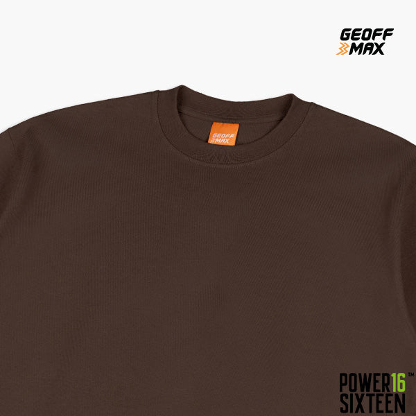 Geoff Max - Heavyweight 16s (Power16) - Based SS 16 Deep Brown | Kaos Polos T Shirt Pria Wanita