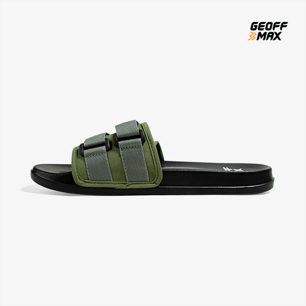 Geoff Max - Freddo Black Army | Sandal Pria Wanita Sendal Slop Slipper Anti Licin