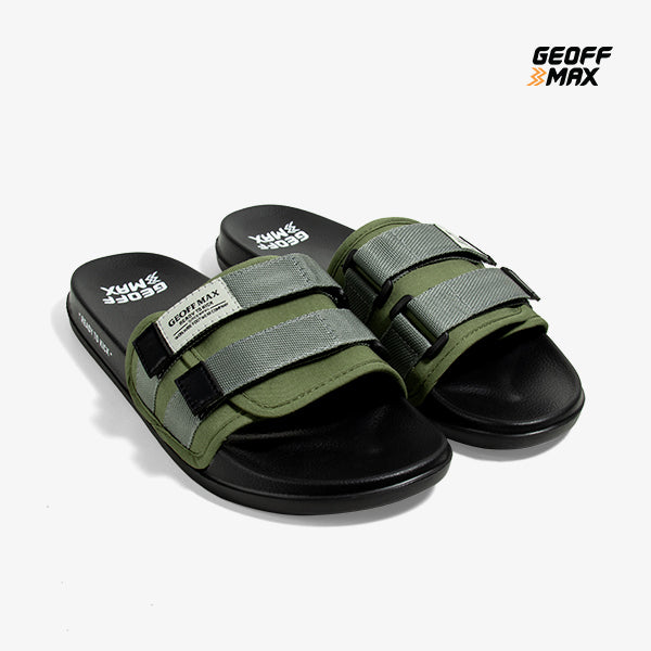 Geoff Max - Freddo Black Army | Sandal Pria Wanita Sendal Slop Slipper Anti Licin