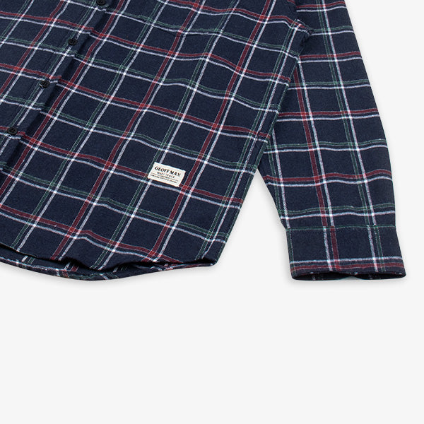 Serpent Navy Red Green LS Flanel