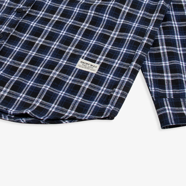 Vagabond Black Navy White LS Flanel