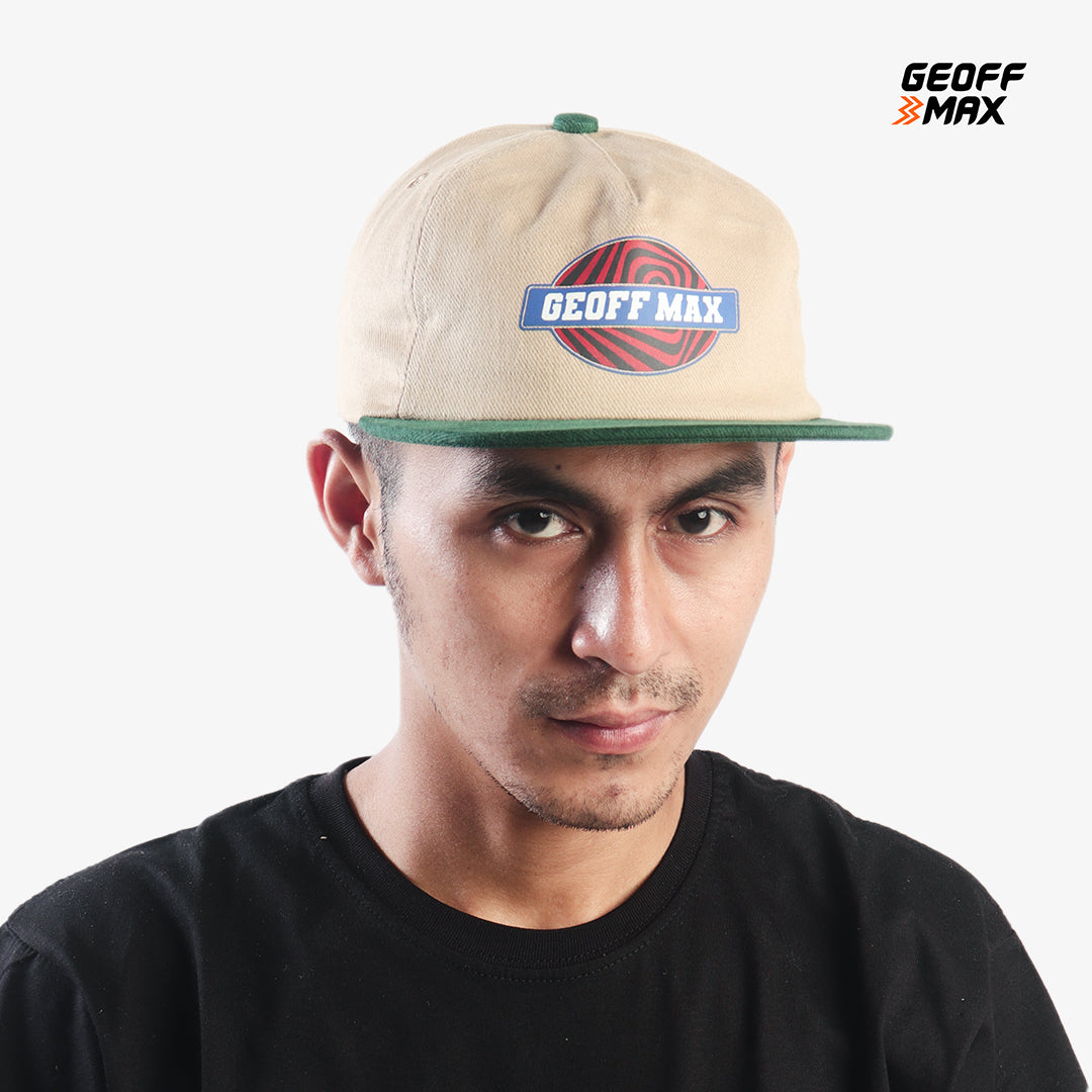 Cuci Gudang - Last Stock - Geoff Max - Wildy Cream Green | Hat | Cap | Snapback & Polo | Topi Pria Wanita