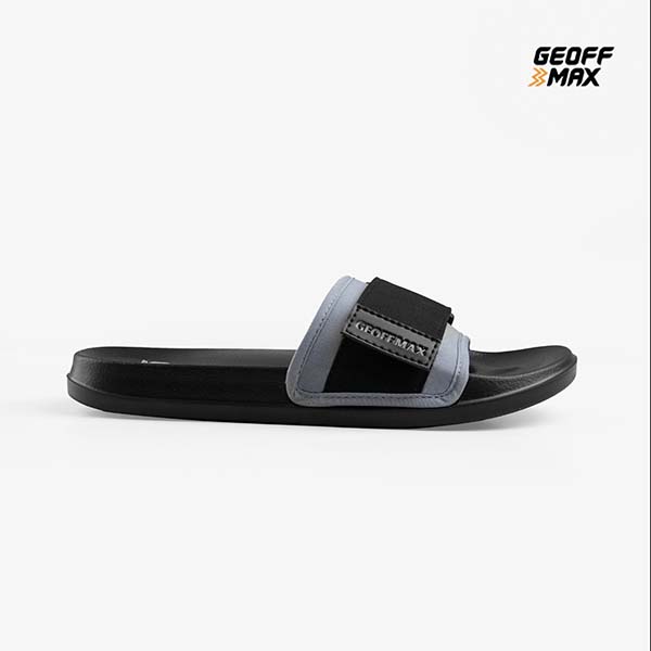 Geoff Max - Quincy Black Blue | Sandal Pria Wanita Sendal Slop Slipper Anti Licin