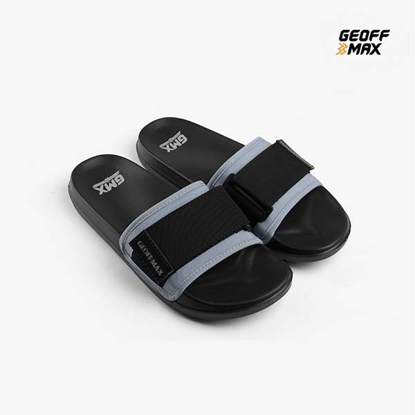 Geoff Max - Quincy Black Blue | Sandal Pria Wanita Sendal Slop Slipper Anti Licin