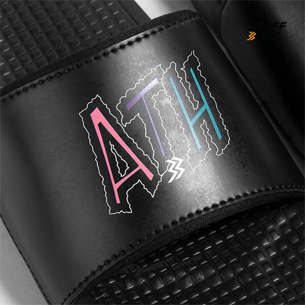 Athletica - Dert Black | Sandal Pria Wanita Sendal Slop Slipper Anti Licin